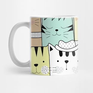 Cute kitten cats pattern Mug